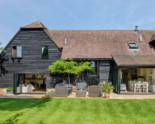 Country home with two sets of bifold doors