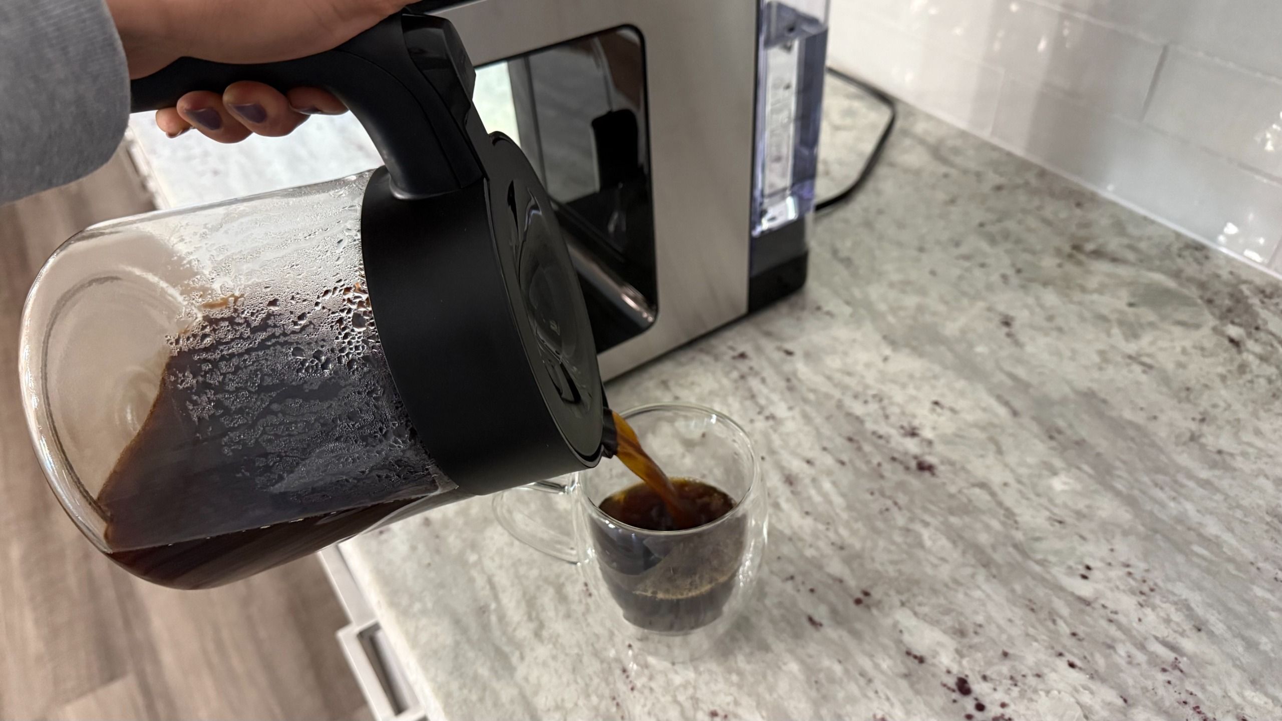 Braun OptiBrew Pro brewing a half carafe
