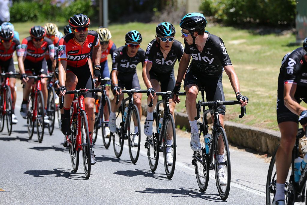 Luke Rowe wasn't happy with Fran Ventoso during the stage