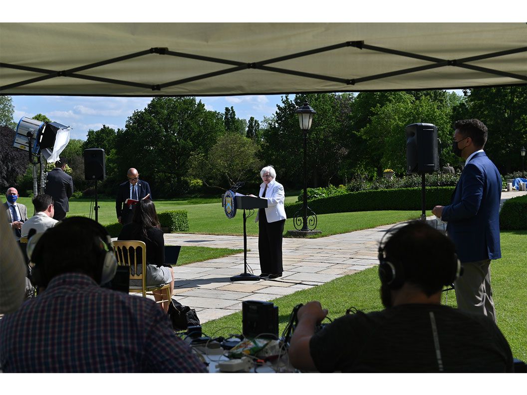 Janet Yellen at the G7 meeting in Cornwall