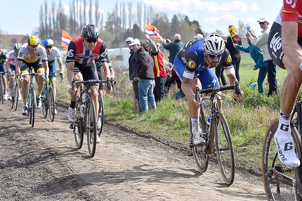 Tom Boonen gets low on the pave