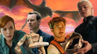 Collage of images from Project Hail Mary, House of the Dragon, The Agency and I Will Find You