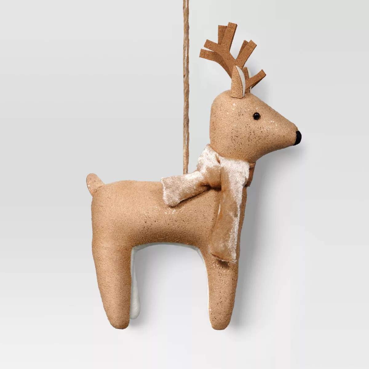 Christmas Fabric Deer Ornament Brown - Wondershopu0026#8482;