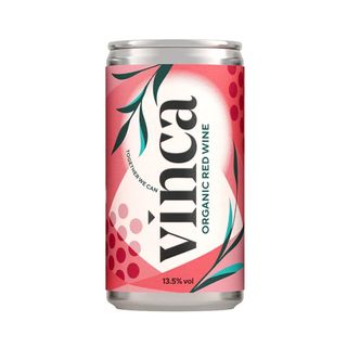 Vinca red wine in a can