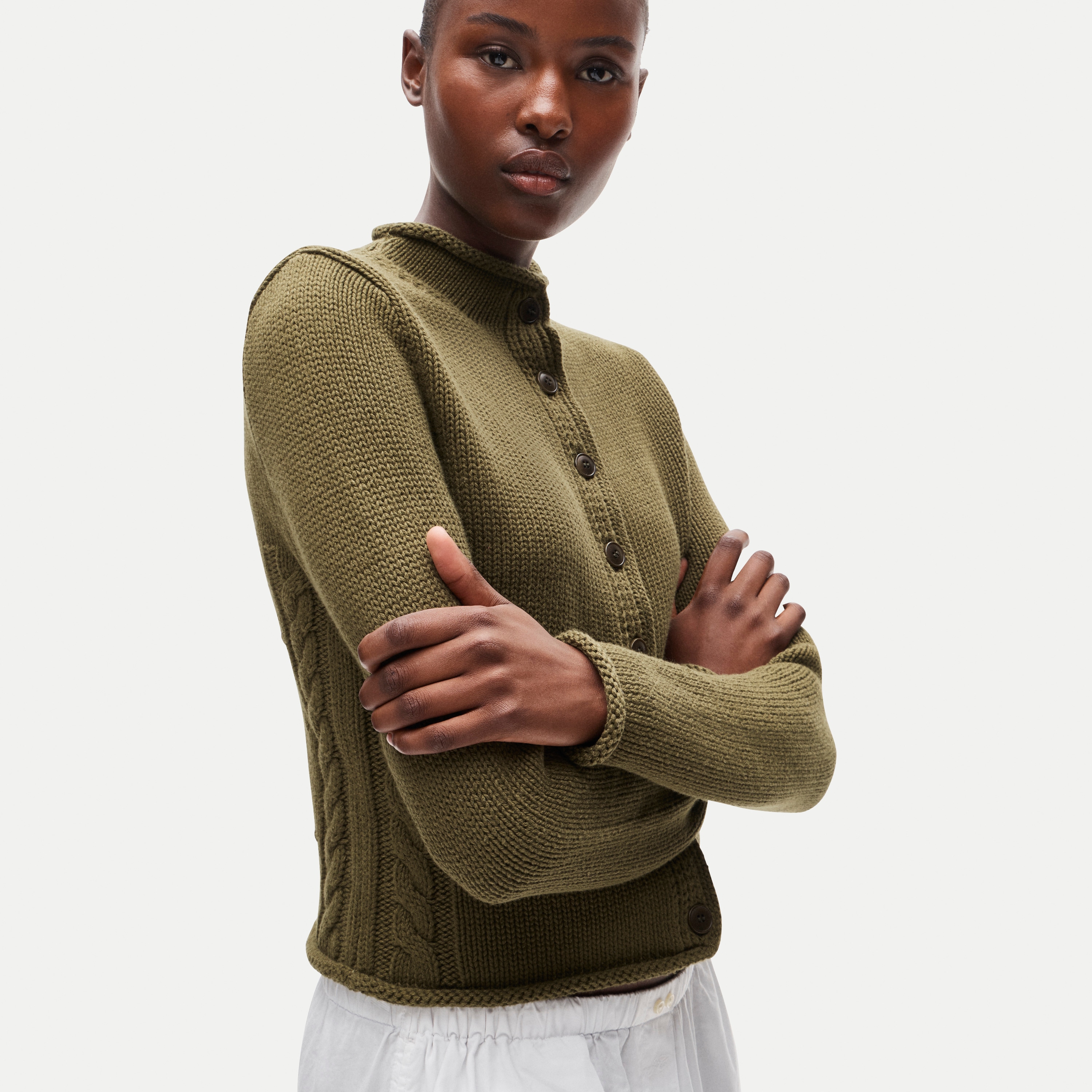 Rollneck&amp;trade; Reversible Cardigan