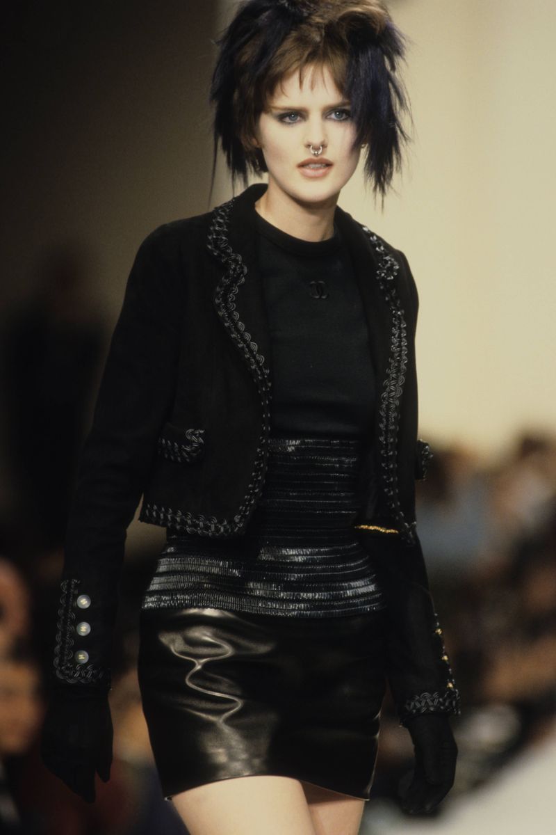 france april 01 runway show for chanels spring 1994 rtw collection, designed by karl lagerfeld photo by guy marineauconde nast via getty images
