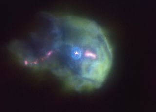 The Multi Unit Spectroscopic Explorer (MUSE) instrument on the ESO's Very Large Telescope captured a jet of matter shaped like an S expelled from a stellar object named 244-440.