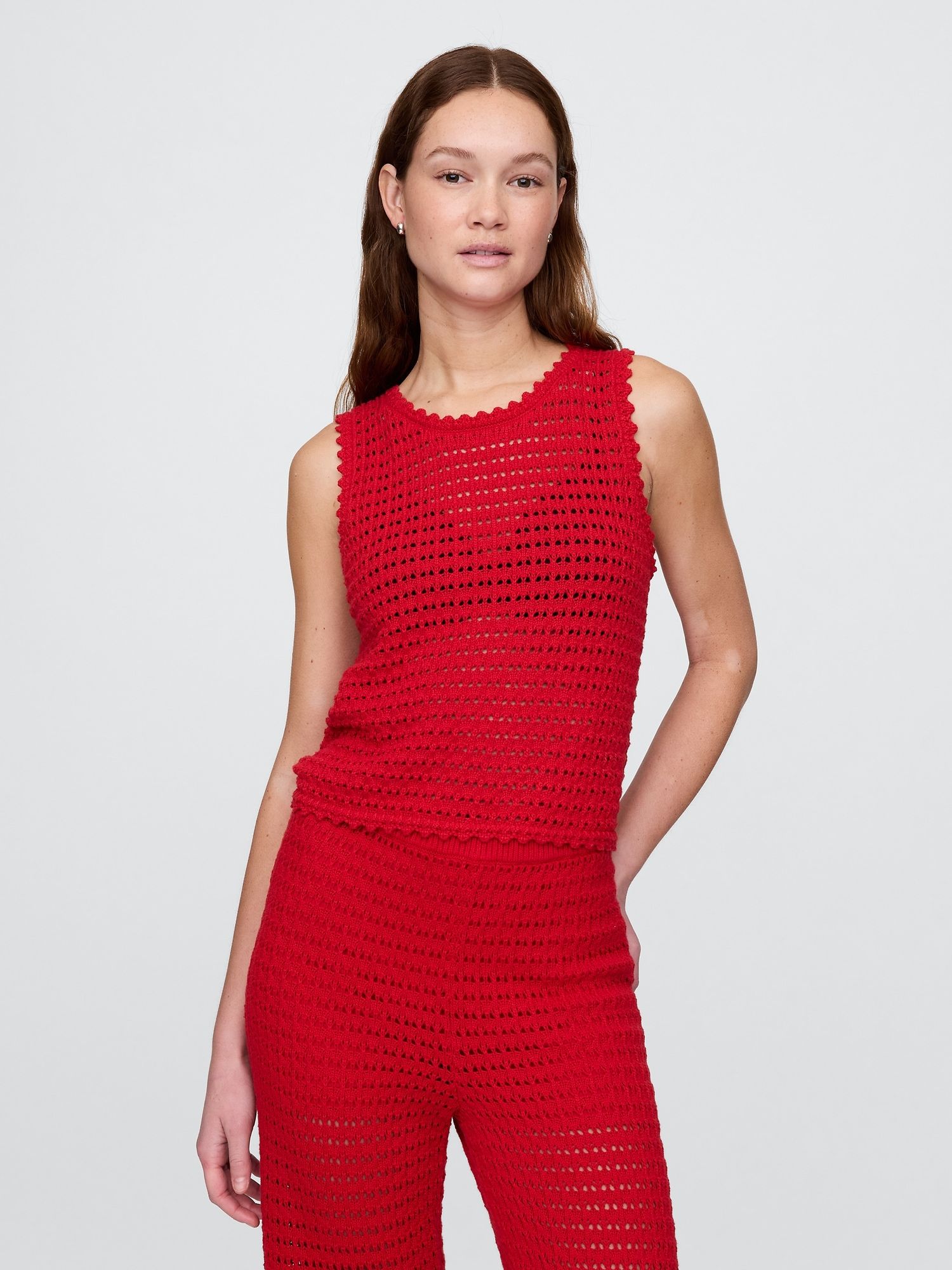 Gap, 100% Cotton Crochet Tank Top