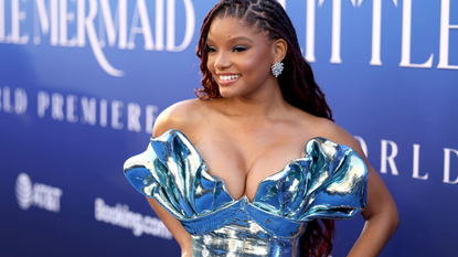 Halle Bailey attends the World Premiere of Disney's live-action feature "The Little Mermaid" at the Dolby Theatre in Los Angeles, California on May 08, 2023
