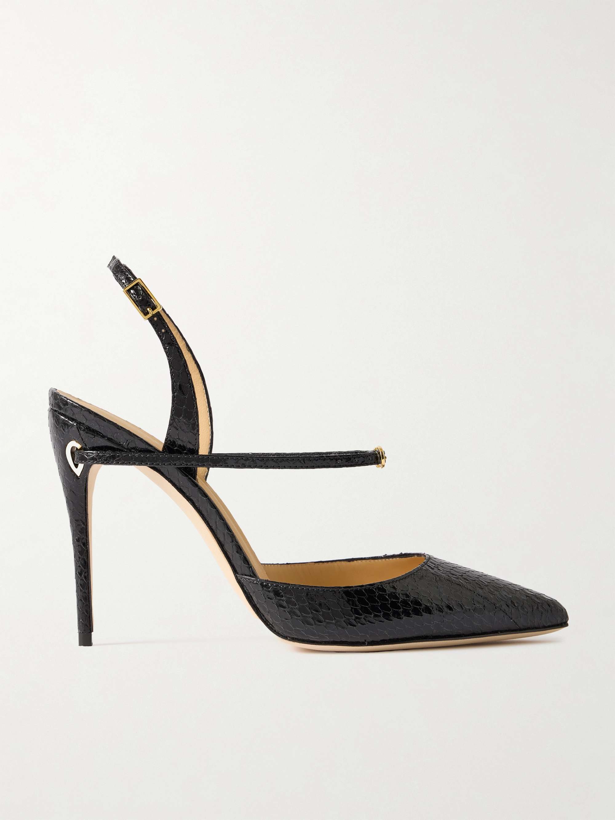 Vittorio 105 Elaphe Point-Toe Slingback Pumps