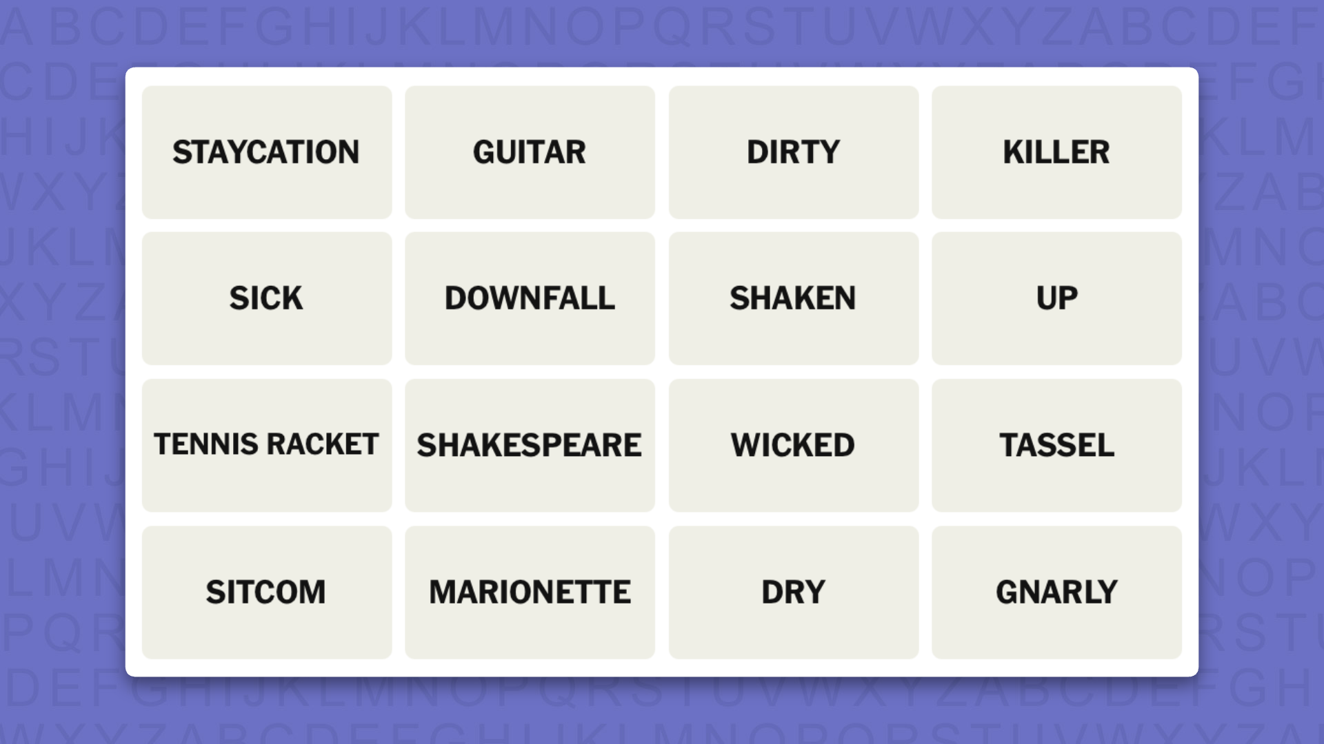 NYT Connections hints for game 1238 on a purple background