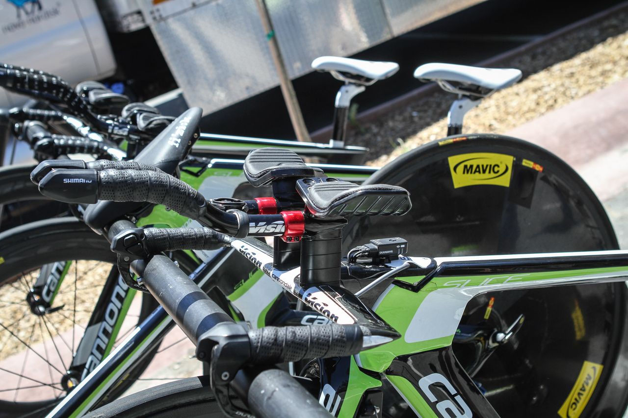 Most of the Cannondale-Drapac team were on the existing Cannondale Slice models