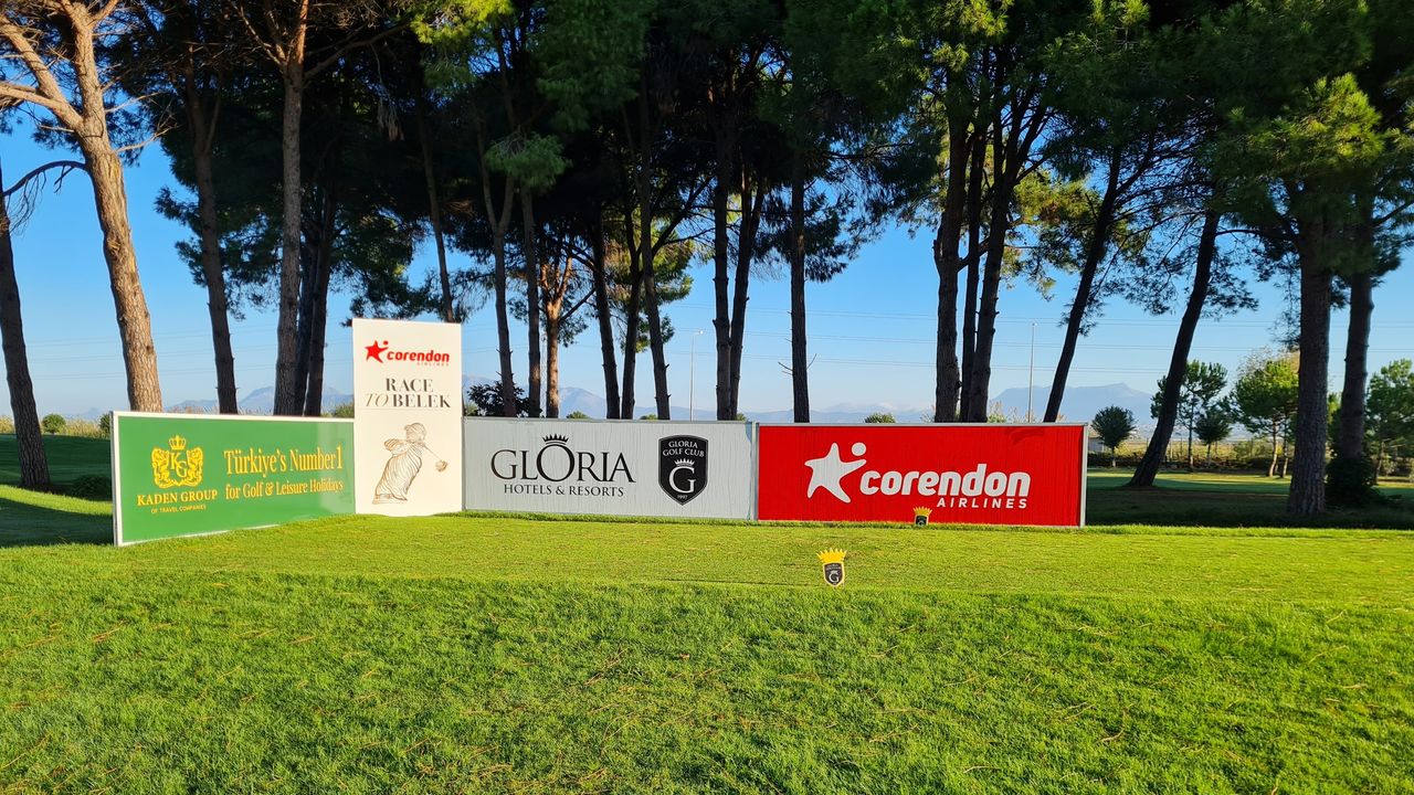 The first tee on the Old Course at Gloria Golf Club in Belek, Turkiye