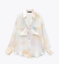 Zara's Satin Shirt with Tie-dye Effect | £27.99