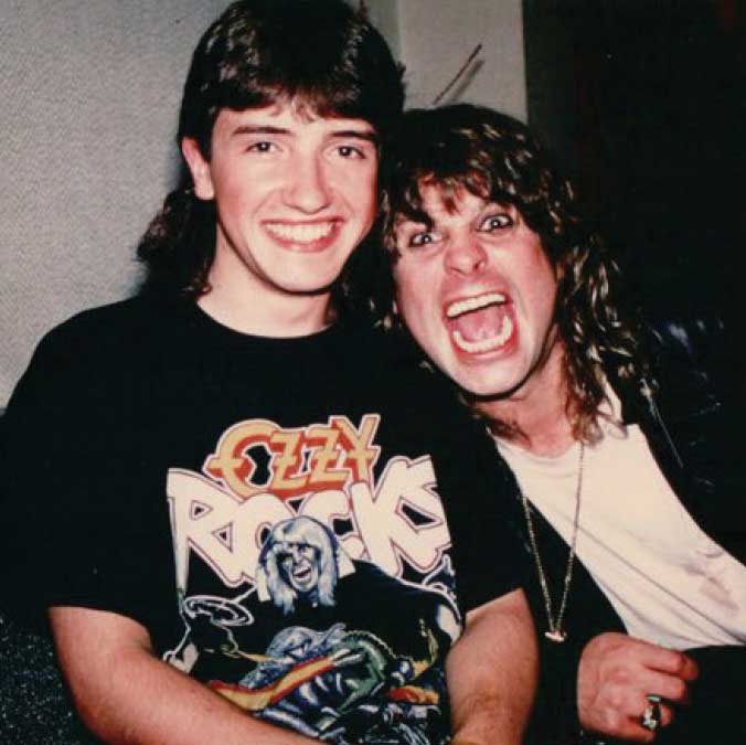 A young Stephen Rea with Ozzy Osbourne