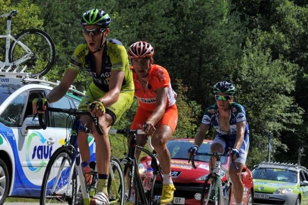 The breakaway on the first climb