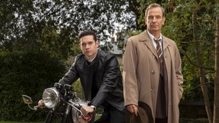 Grantchester's Robson Green (Geordie) and Tom Brittney (Reverend Will)