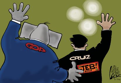 
Political cartoon U.S. GOP Cruz Bush