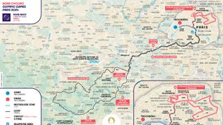 Maps for the Paris 2024 road cycling events