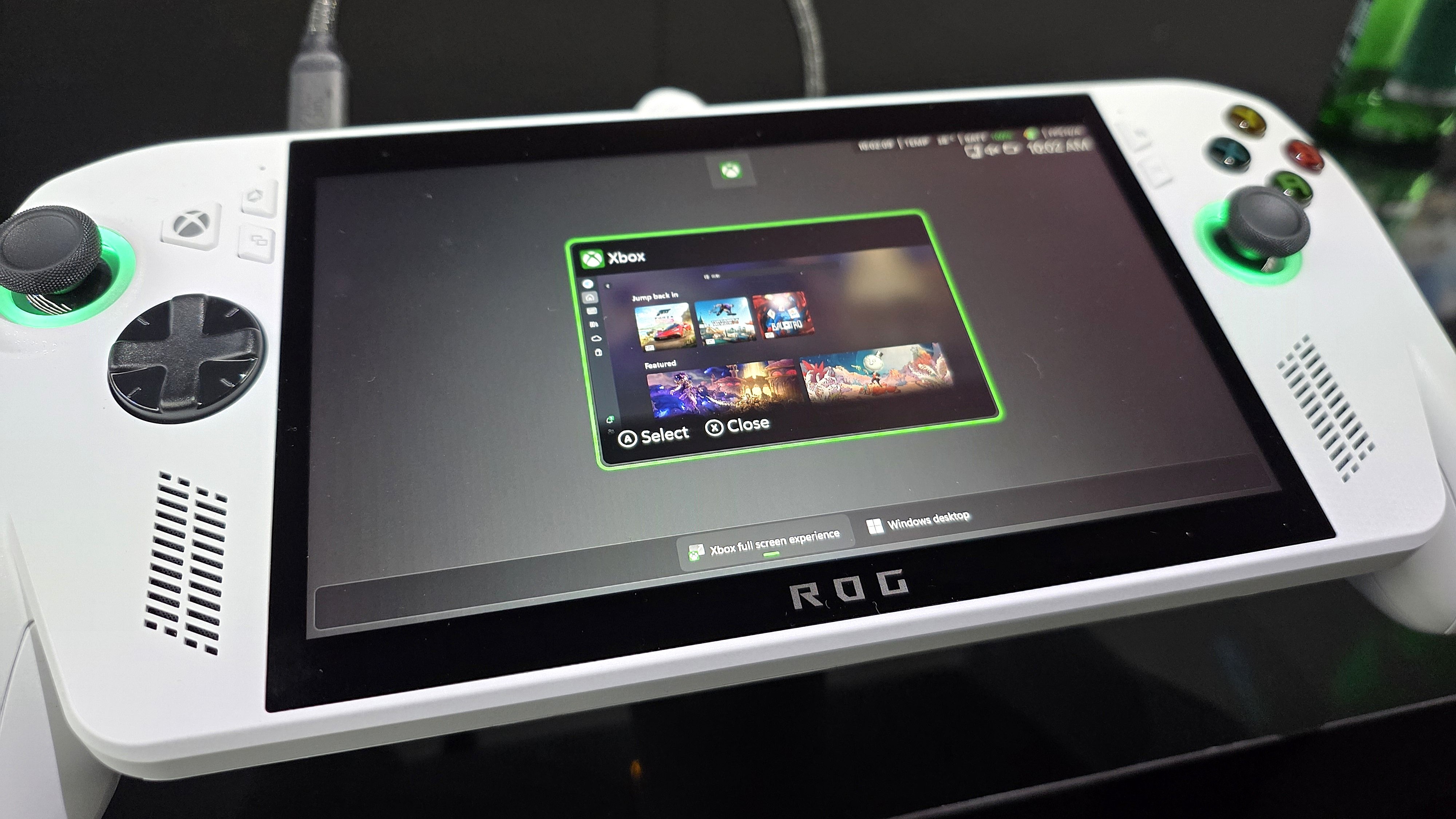 Xbox Ally running full screen mode