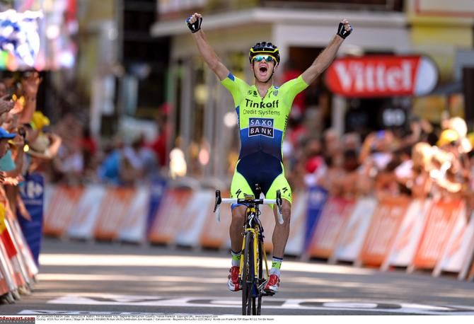 A first for Michael Rogers (Tinkoff-Saxo) - he won the Tour de France stage to Luchon