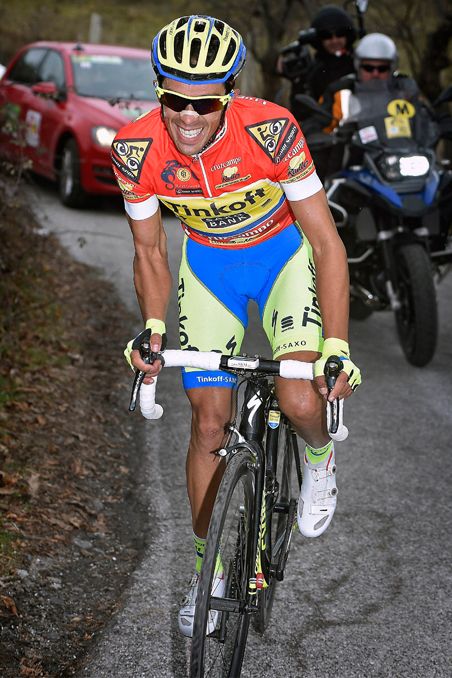 Alberto Contador heads for the win on stage 3 in Andalucia
