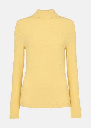 Yellow Essential Ribbed Polo