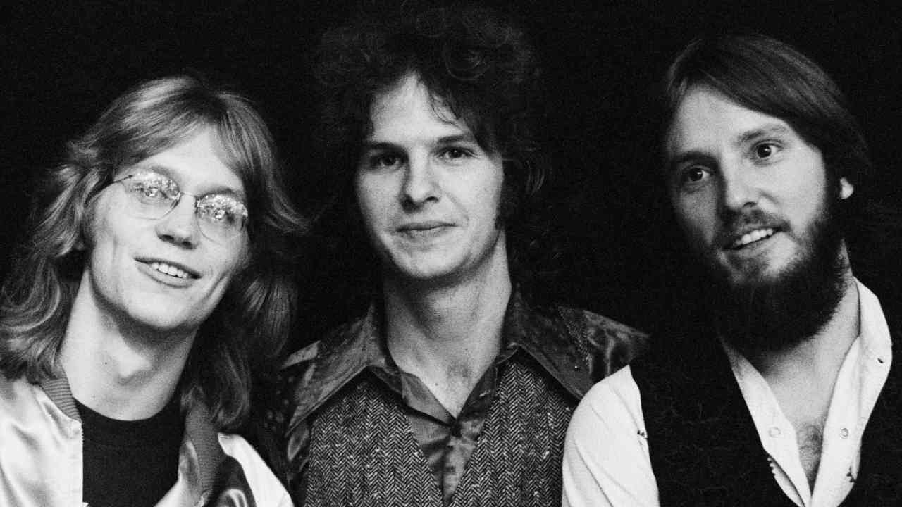 The country-rock band America posing for a photograph in the 1970s