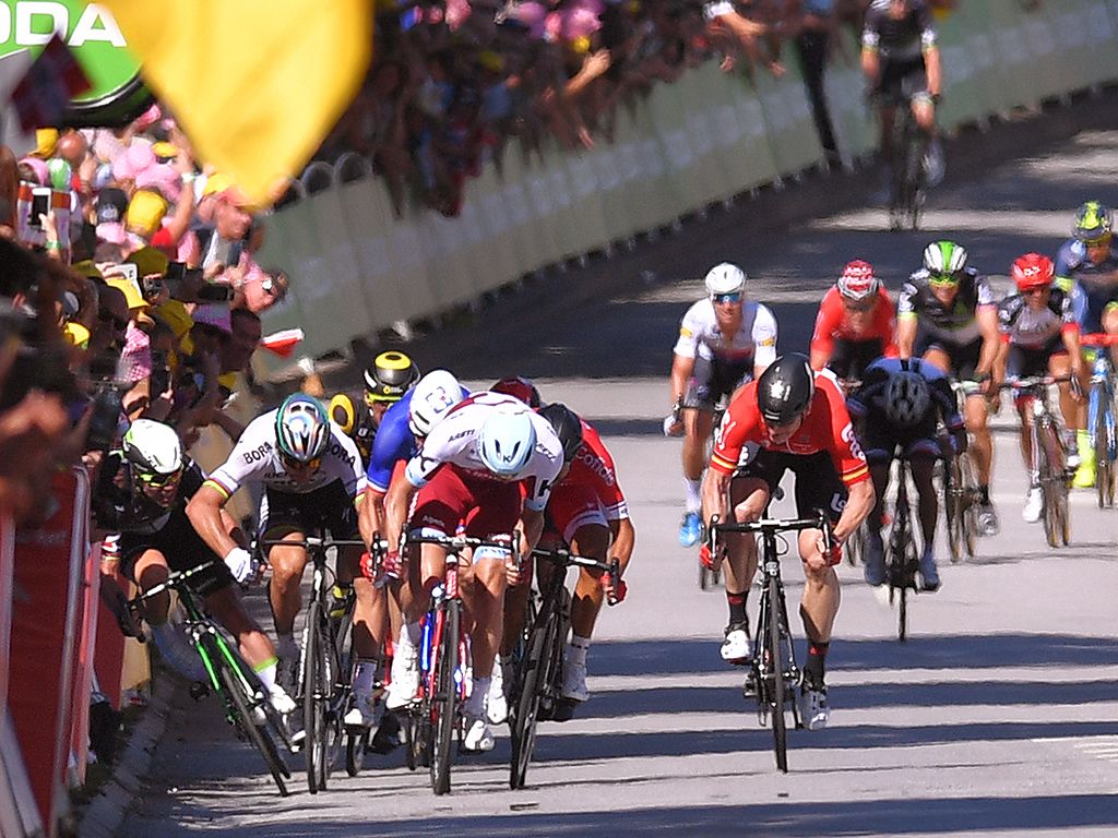 Stage 4 of the 2017 Tour de France saw this iconic incident and resulted in disqualification for the five-time green jersey winner