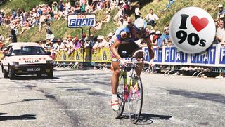Robert Millar in action at the 1991 Tour de France