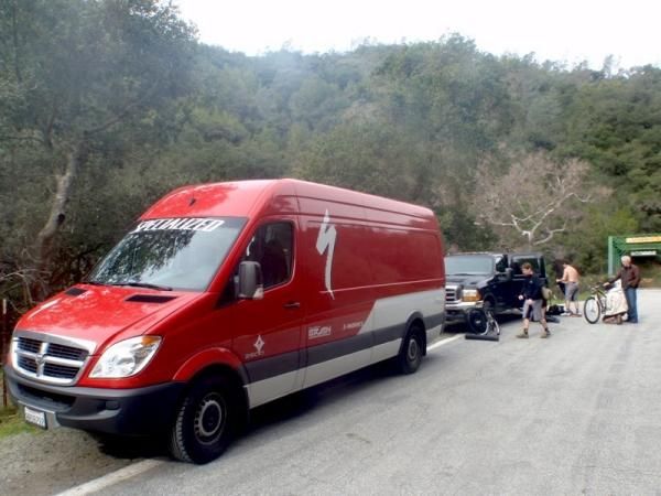 Christoph Sauser does some testing with his sponsor Specialized.