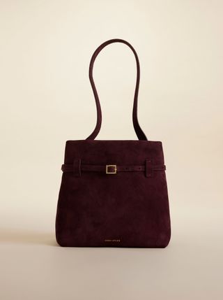 Mini Tote Du Jour Merlot Suede