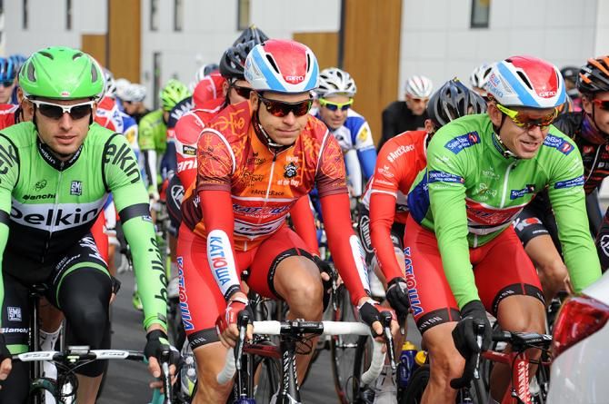Stef Clement (Belkin) with Anton Vorobyev and Alexander Kristoff (Katusha)