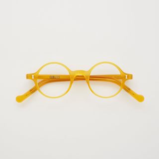 Yellow round glasses