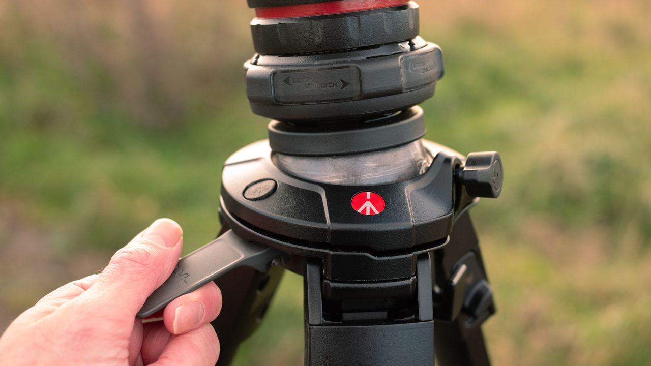 The Manfrotto One hybrid tripod outside