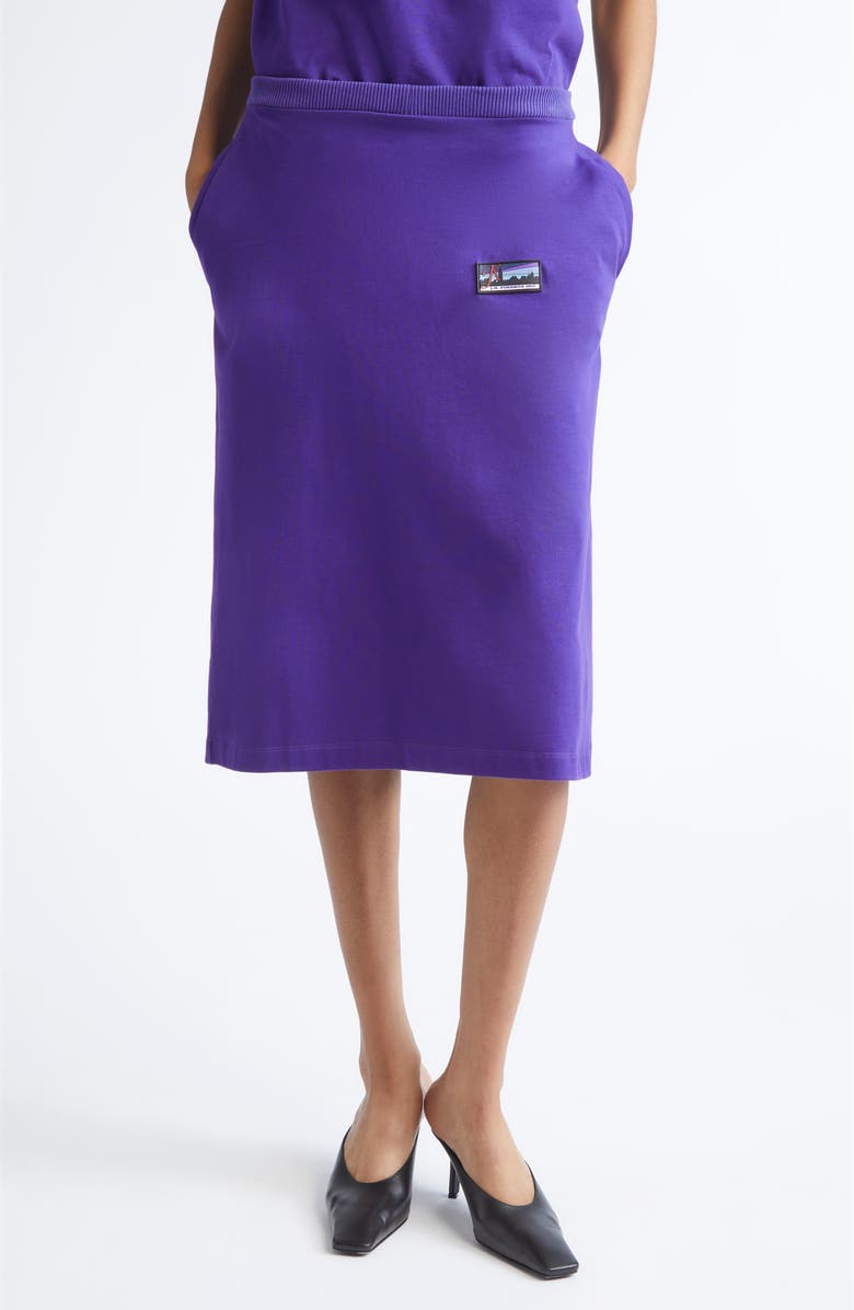 Johanna J.k. Finance Label Jersey Pencil Skirt