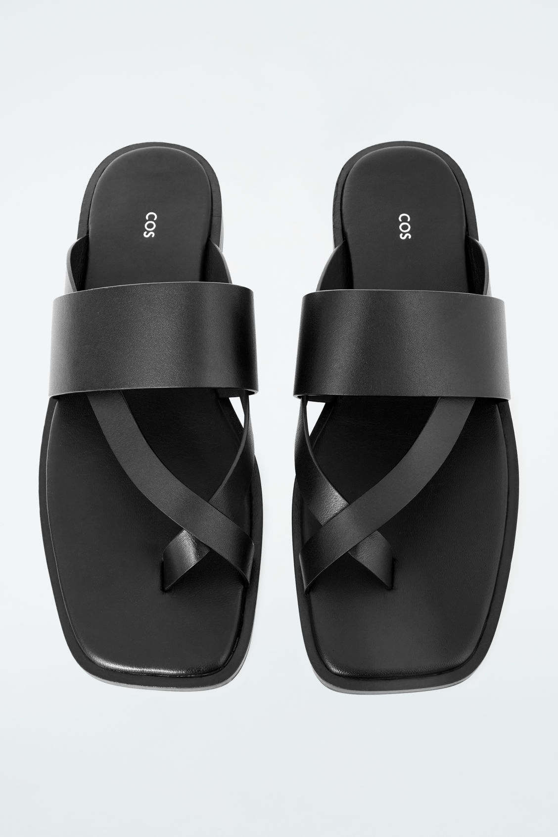 Strappy Leather Thong Sandals