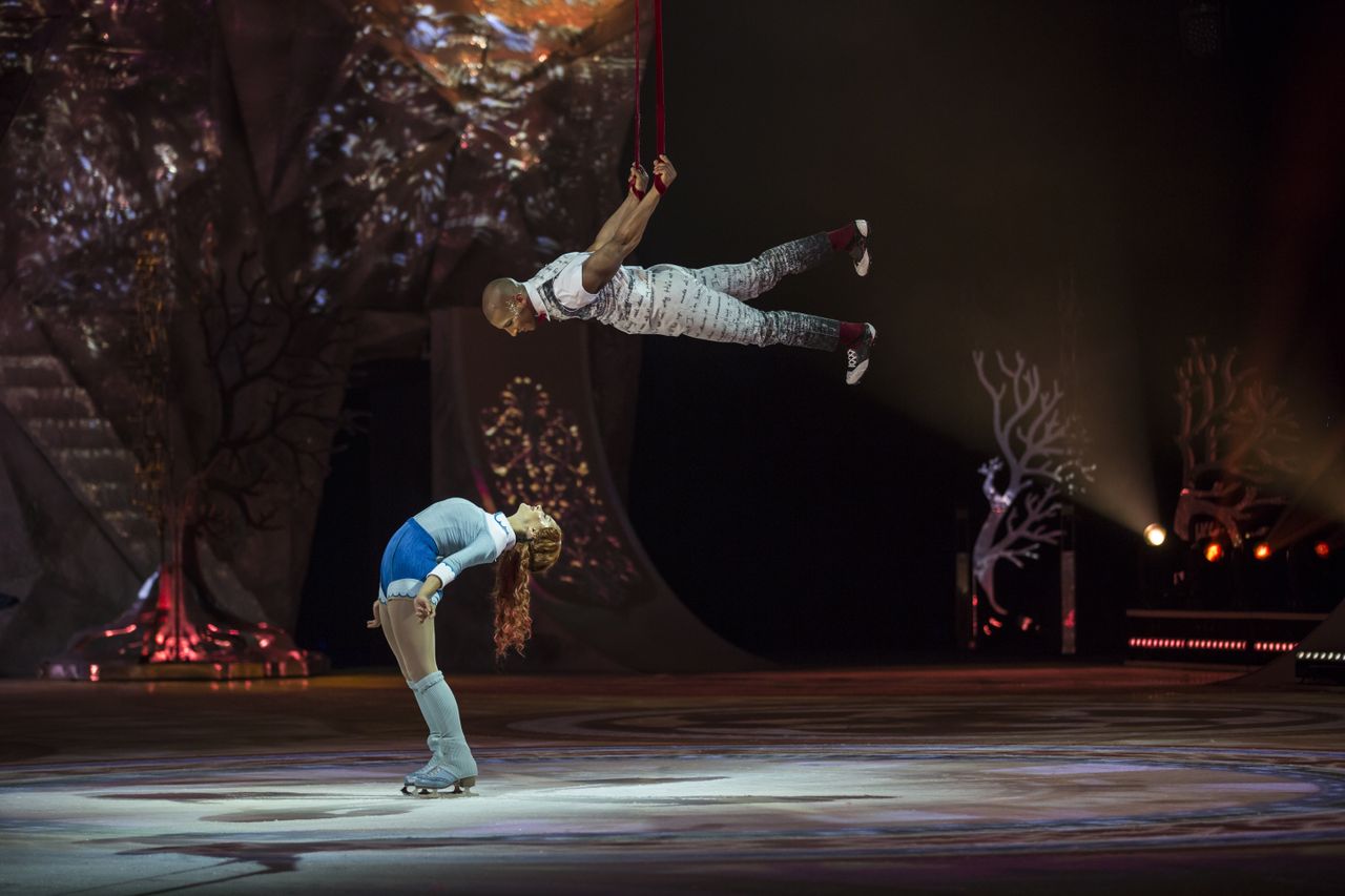 Ballroom aerial straps from Crystal