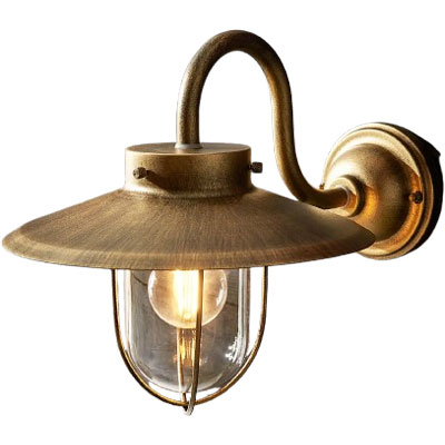 brass outdoor wall light from Dunelm