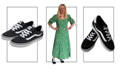 Vans Brooklyn trainers as still life and worn by Antonia Kraskowski