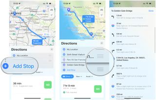 Route multiple stops in Maps on iOS 16: Tap Add Stop, search for more destinations and add up 15, rearrange order by dragging handle, tap a route to get a preview of directions