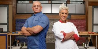Anne Burrell and Robert Irvine in Worst Cooks in America