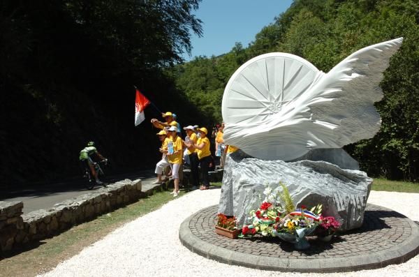 Gone but not forgotten, Fabio Casartelli will always be honoured on the Portet d'Aspet