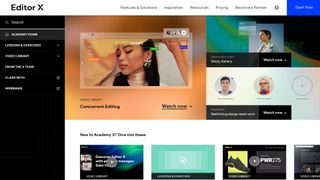 The Academy X video library for Editor X