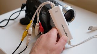 Elgato Video Capture plugged into camcorder