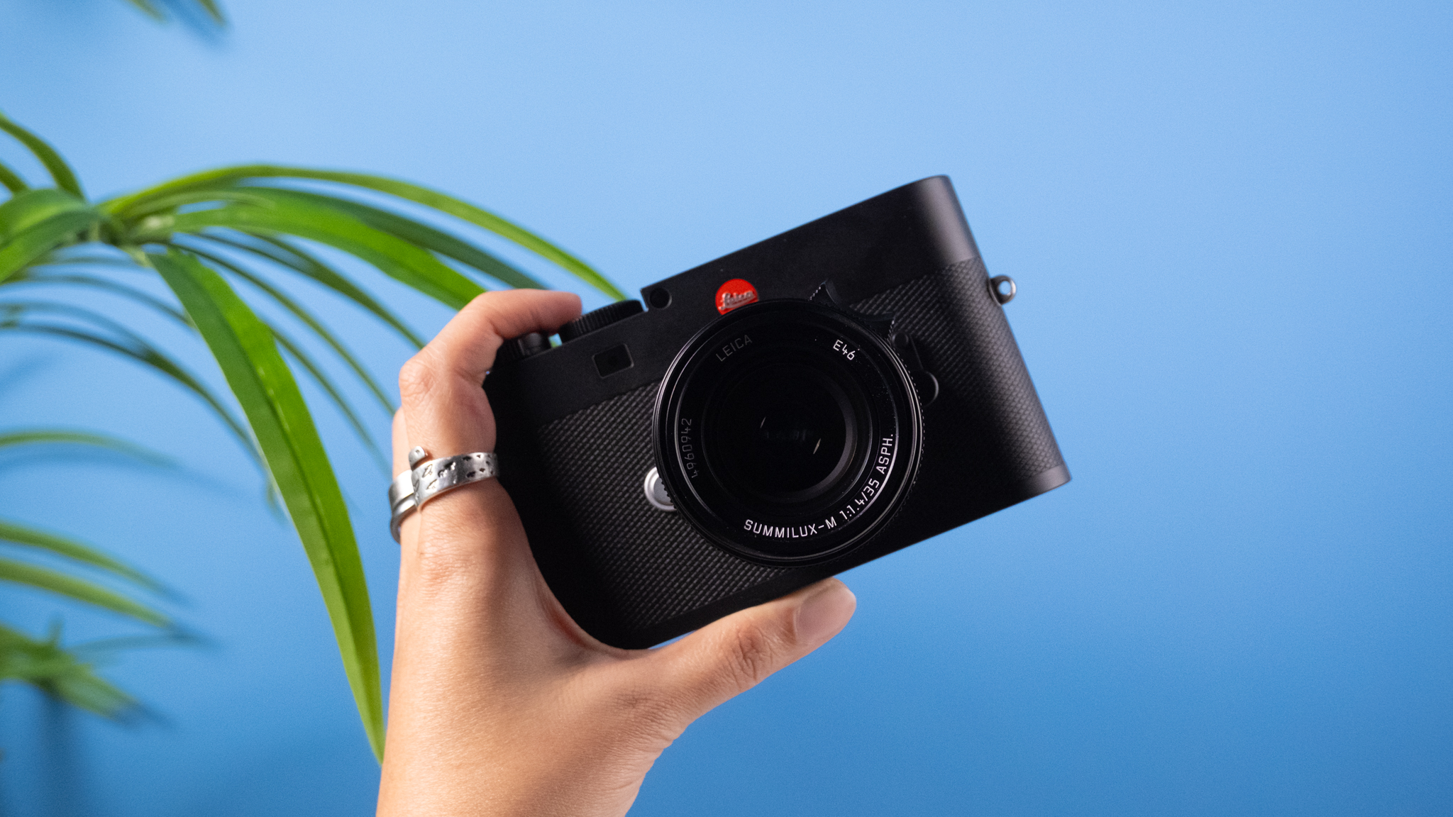 A Leica M EV1 rangefinder-style camera