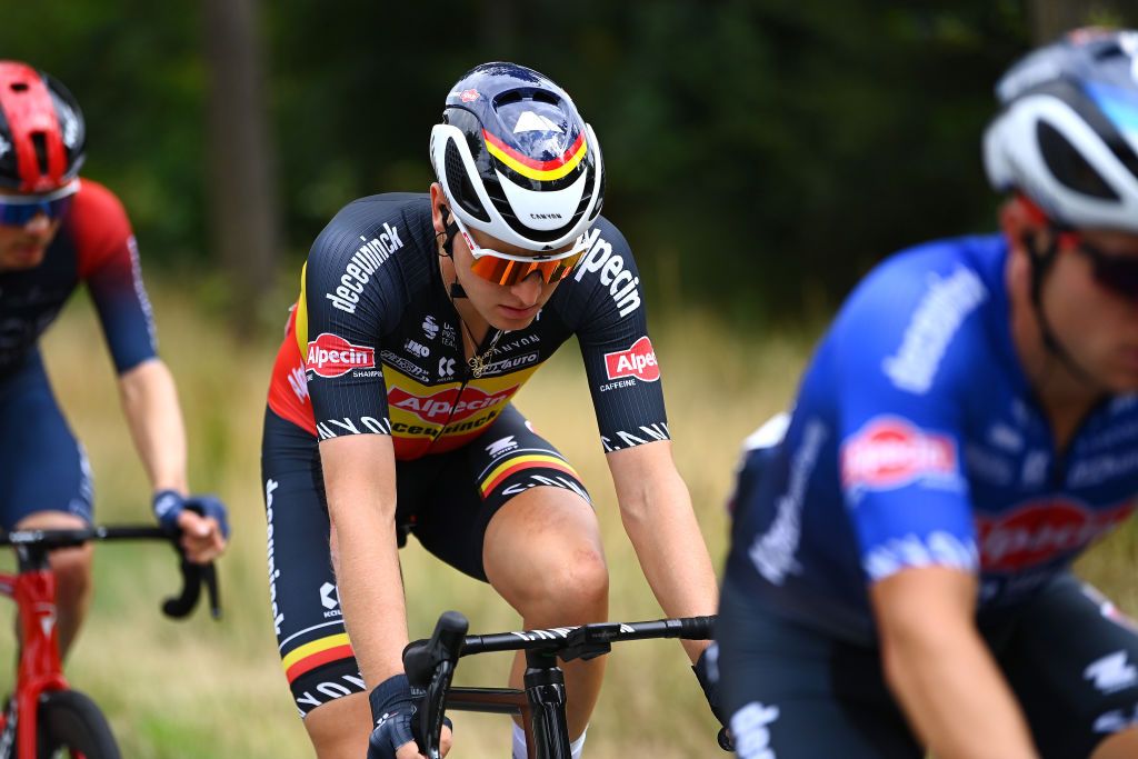 UTRECHT NETHERLANDS AUGUST 20 Tim Merlier of Belgium and Team AlpecinDeceuninck competes during the 77th Tour of Spain 2022 Stage 2 a 1751km stage from sHertogenbosch to Utrecht LaVuelta22 WorldTour on August 20 2022 in Utrecht Netherlands Photo by Tim de WaeleGetty Images