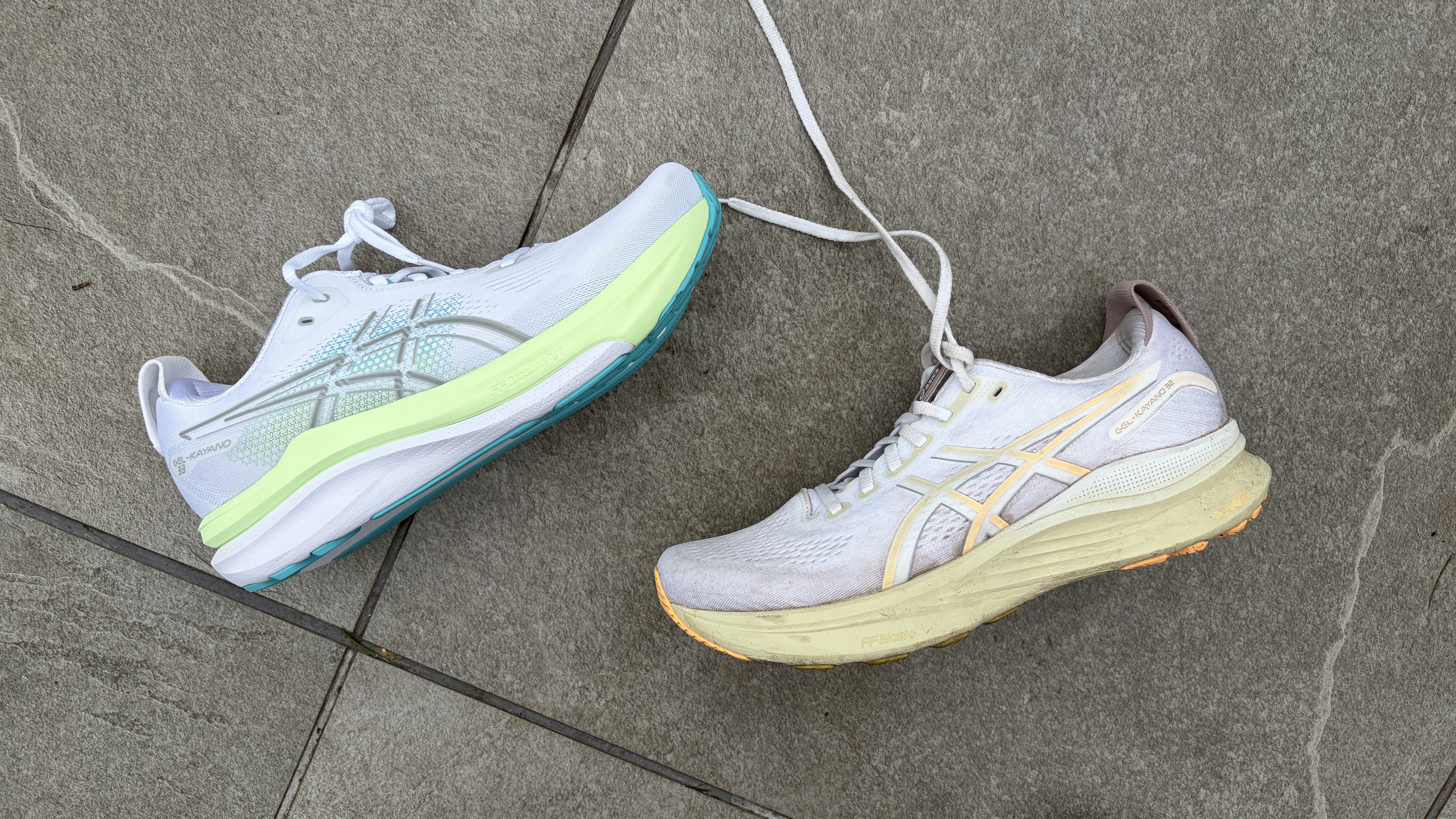 Asics Gel-Kayano 33 and Asics Gel-Kayano 32
