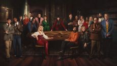 Tom Daley, Cat Burns, Ruth Codd, Claire Balding, Niko Omilana, David Olusoga, Jonathan Ross, Celia Imrie, Claudia Winkleman, Mark Bonnar, Nick Mohammed, Charlotte Church, Tameka Empson, Lucy Beaumont, Alan Carr, Joe Mahler & Sir Stephen Fry (l/r Front Row) Paloma Faith, Joe Wilkinson & Kate Garraway in The Celebrity Traitors