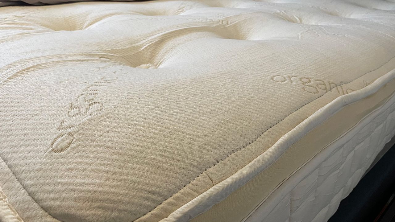 The corner of a mattress